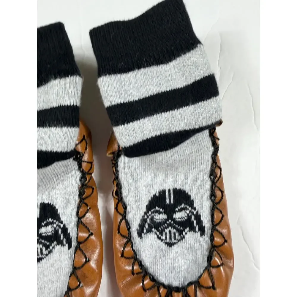 Hanna Andersson Star Wars Darth Vader Moccasin Slippers Size 7-9 little kid